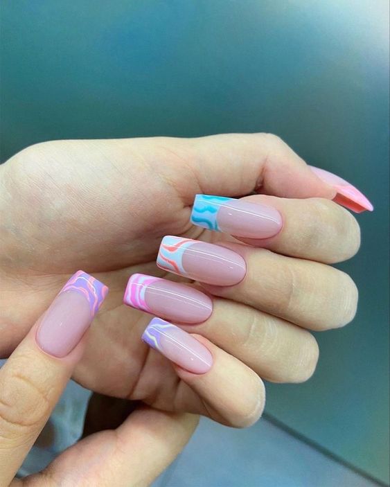 Nail loang đầu móng nhiều màu đẹp