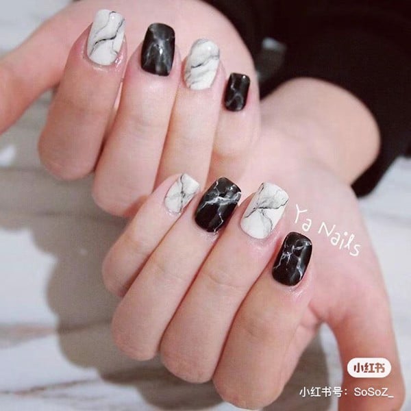 mẫu nail loang đơn giản