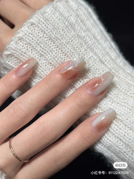 mẫu nail loang vân đá