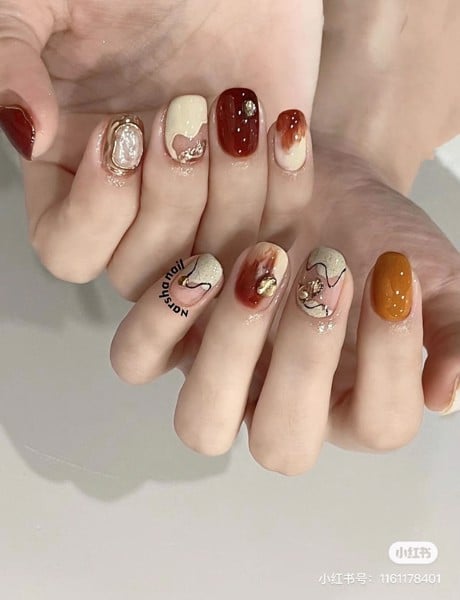 mẫu nail loang đẹp