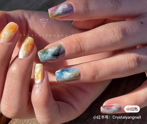 mẫu nail loang đẹp